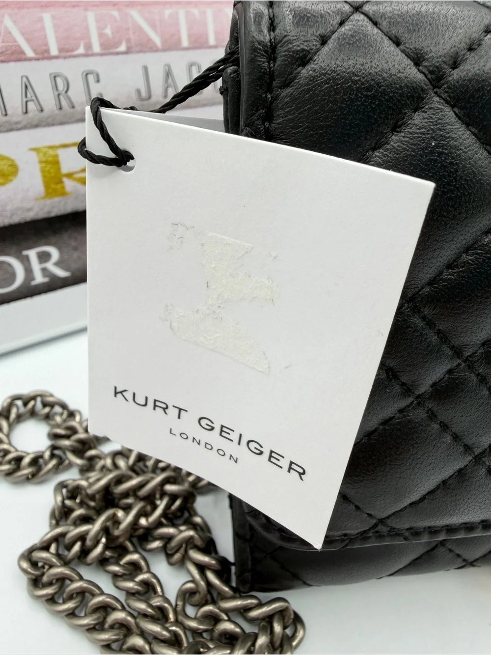 Kurt Geiger NWT Quilted Leather Chain Bag/Wallet